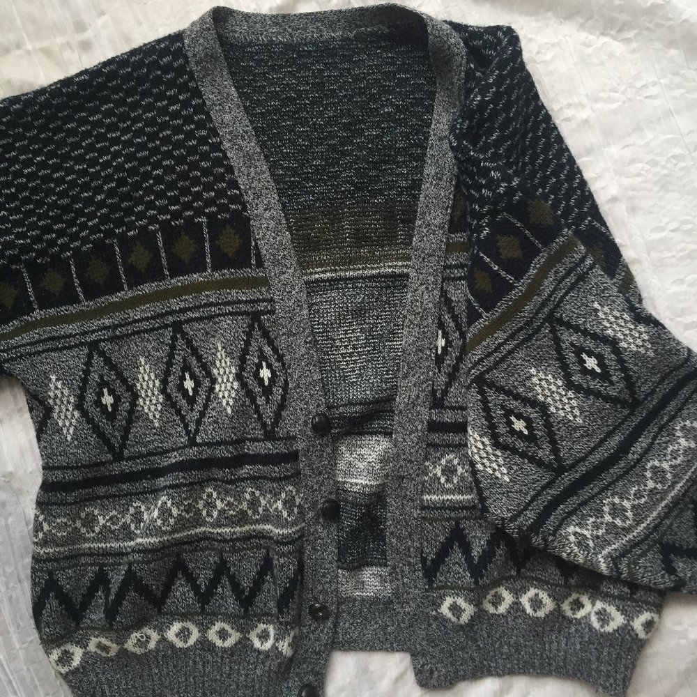 VINTAGE | 90s Style L/XL Oversized Cardigan